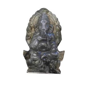 Ganesha Statue Charms Labradorite Buddha Pendant, approx 30-48mm