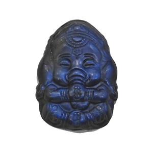 Ganesha Statue Pendant Labradorite Charms, approx 32-45mm