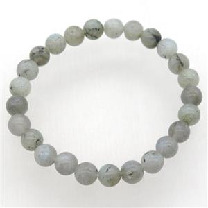 round Labradorite bead bracelet, stretchy, approx 8mm, 60mm dia