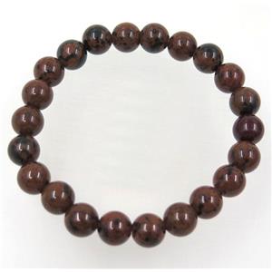 Autumn Jasper beads bracelet, round, stretchy, approx 8mm, 60mm dia