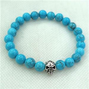blue turquoise bracelet, approx 8mm dia