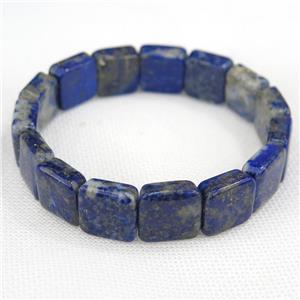 blue Lapis Lazuli Bracelet, stretchy, approx 13mm, 55mm dia