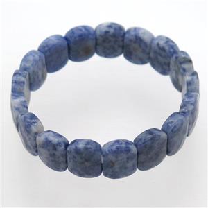 blue Sodalite Bracelets, stretchy, approx 12x16mm, 58mm dia