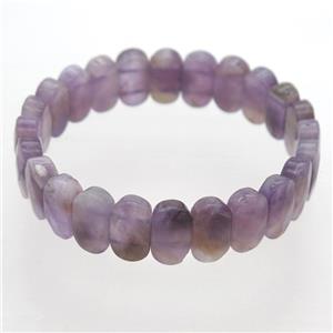purple Amethyst Bracelets, stretchy, approx 8x14mm, 56mm dia