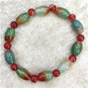 Agate Bracelets, stretchy, approx 6mm, 8-12mm