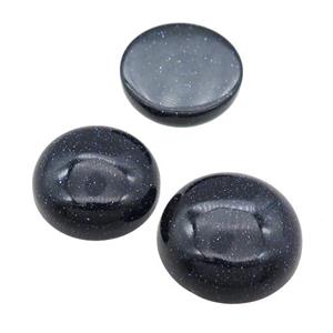blue SandStone Cabochon, circle, approx 18mm