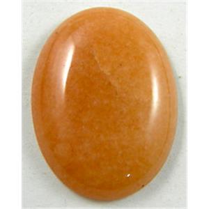 Red Aventurine, Cabochon, flat-back Oval, 22x30mm