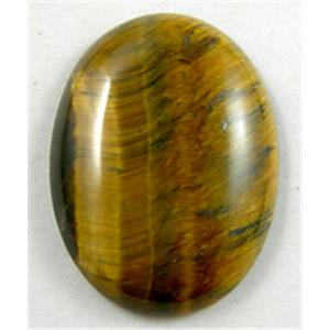 Tiger eye stone, Cabochon, flat-back Oval, 22x30mm