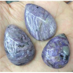 Charoite cabochon, mixed shape, approx 20-35mm