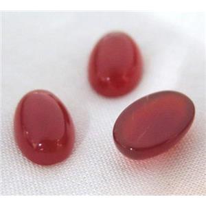 red carnelian agate cabochon, oval, approx 18x25mm