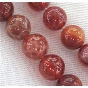 ruby Fire Agate Beads, round, approx 8mm dia