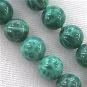 round peacock green Fire Agate Beads, approx 12mm dia