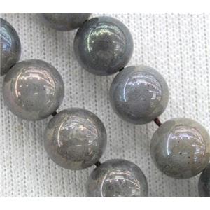 round Labradorite Stone Bead, AB color, 12mm dia, approx 32pcs per st