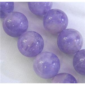 purple Chalcedony beads, round, approx 8mm dia, 15.5 inches