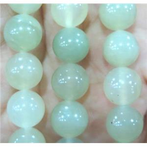 new Mountain Jade beads, round, green, approx 10mm dia, 15.5 inches