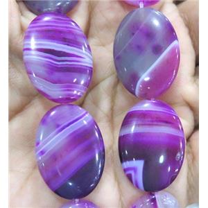 agate beads, oval, hotpink, approx 18x25mm