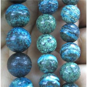 round Blue SilverLine Jasper beads, approx 8mm dia
