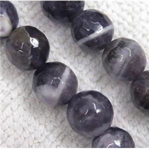amethyst beads. faceted round, approx 10mm dia