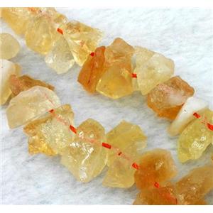 natural citrine beads, freeform, approx 10-16mm, 15.5 inches