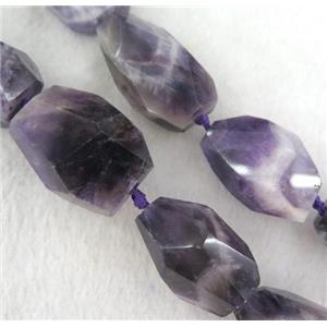dogtooth Amethyst Beads, faceted freeform, approx 15-50mm