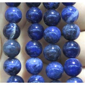 round blue Sodalite beads, approx 10mm dia
