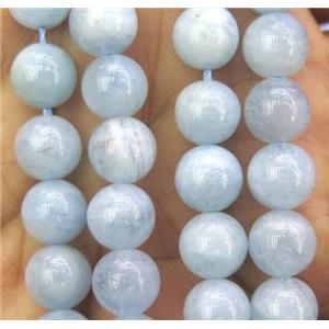 round natural Aquamarine beads, approx 8mm dia