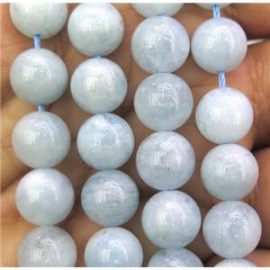 natural Aquamarine beads, round, AB-Grade, blue, approx 8mm dia