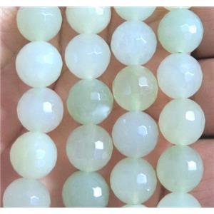 New Mountain Jade Beads, faceted round, approx 10mm dia, 15.5 inches
