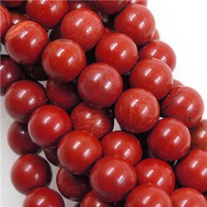 round Red Jasper Beads, approx 12mm dia, 15.5 inches