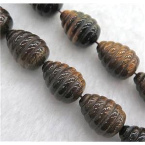 tiger eye stone teardrop beads, approx 15x20mm, 15.5 inches