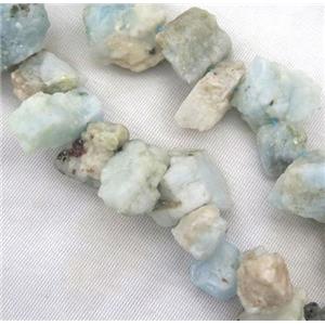 natural Aquamarine beads, freeform, approx 10-16mm