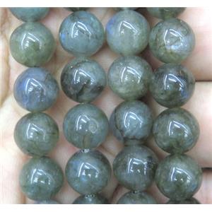 round natural Labradorite beads, Grade-AB, approx 10mm dia