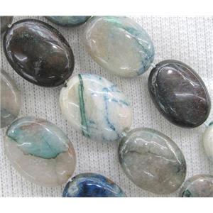 Azurite beads, oval, 15x30mm