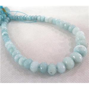 Sinkiang beads for necklace, faceted rondelle, approx 10-18mm