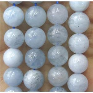 round Aquamarine Beads, blue, approx 8mm dia