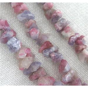pink tourmaline chip beads, freeform, approx 8-10mm