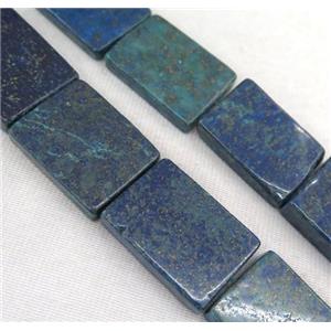 Azurite beads, rectangle, approx 25-35mm