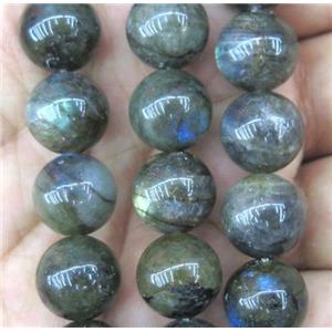 natural Labradorite beads, round, approx 12mm dia
