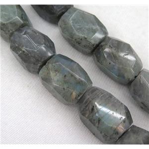 Labradorite bead, faceted freeform, approx 20-25mm
