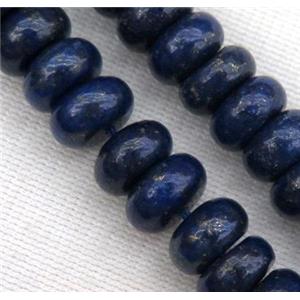 lapis lazuli rondelle beads, approx 3x8mm