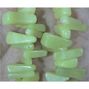 lemon jade chips bead, freeform, approx 15-20mm