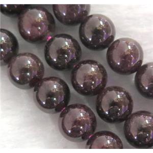 Natural Red Garnet Beads, round, AB-Grade, approx 10mm dia