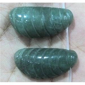 green aventurine bug bead, approx 15-30mm