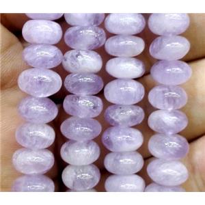lavender Chalcedony rondelle beads, approx 6x10mm