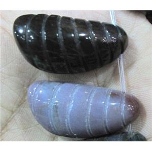 Indian agate bug beads, approx 15-30mm