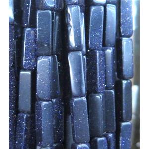 blue sandstone cuboid beads, approx 4x13mm