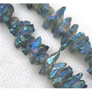 clear quartz bead, freeform, approx 10-20mm