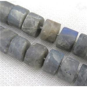 matte Labradorite heishi beads, approx 12mm dia