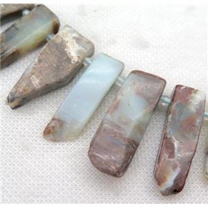 blue opal jasper bead, stick, approx 12-40mm