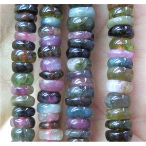 colorful tourmaline rondelle beads, approx 4mm dia
